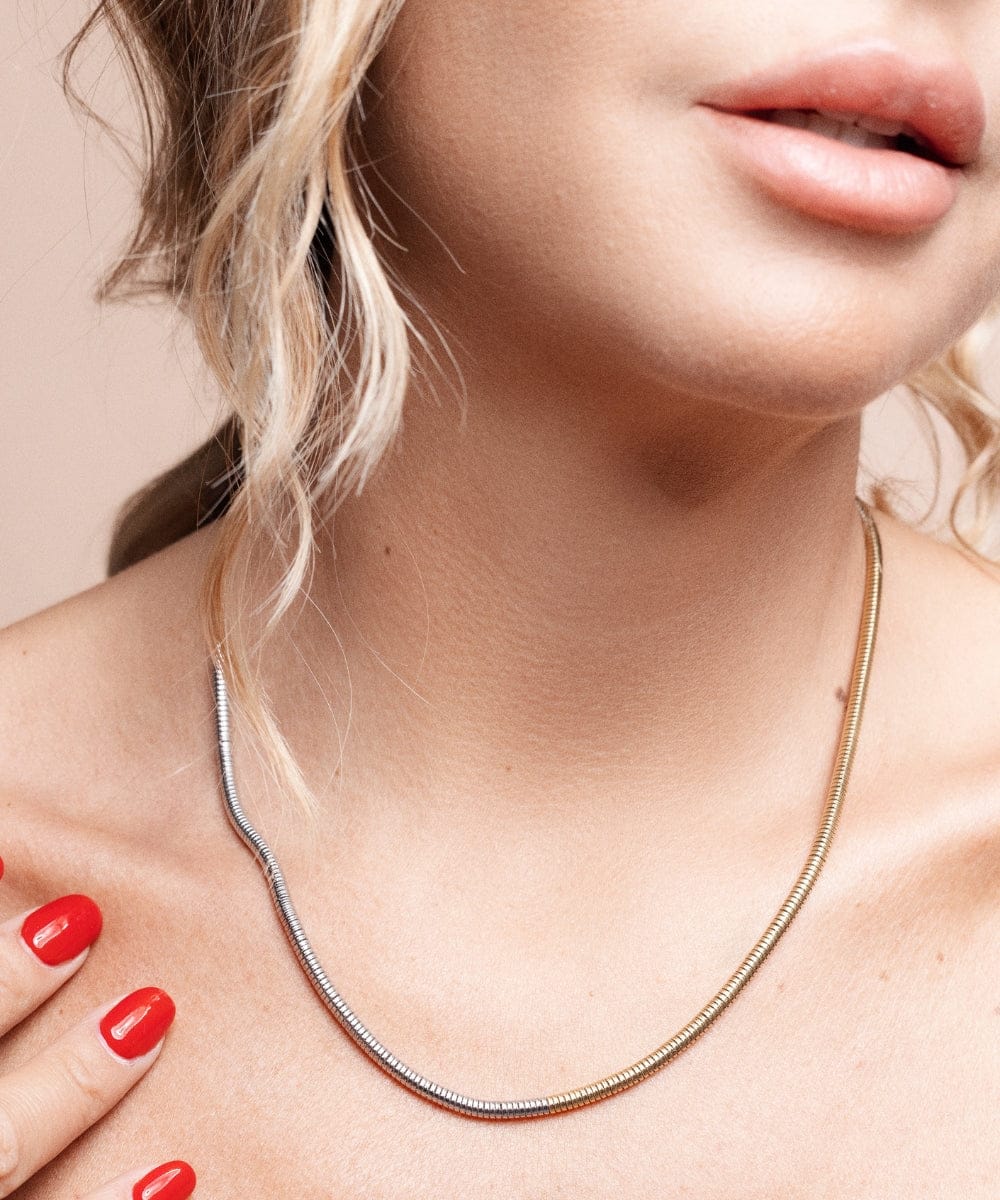 AV Gioielli Collana Bicolor Slim