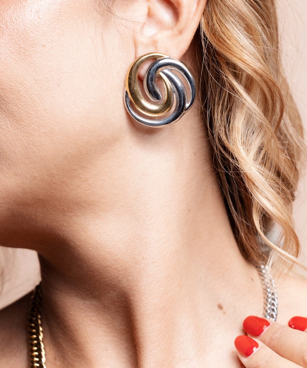 AV Gioielli Orecchino Bicolor Spiral