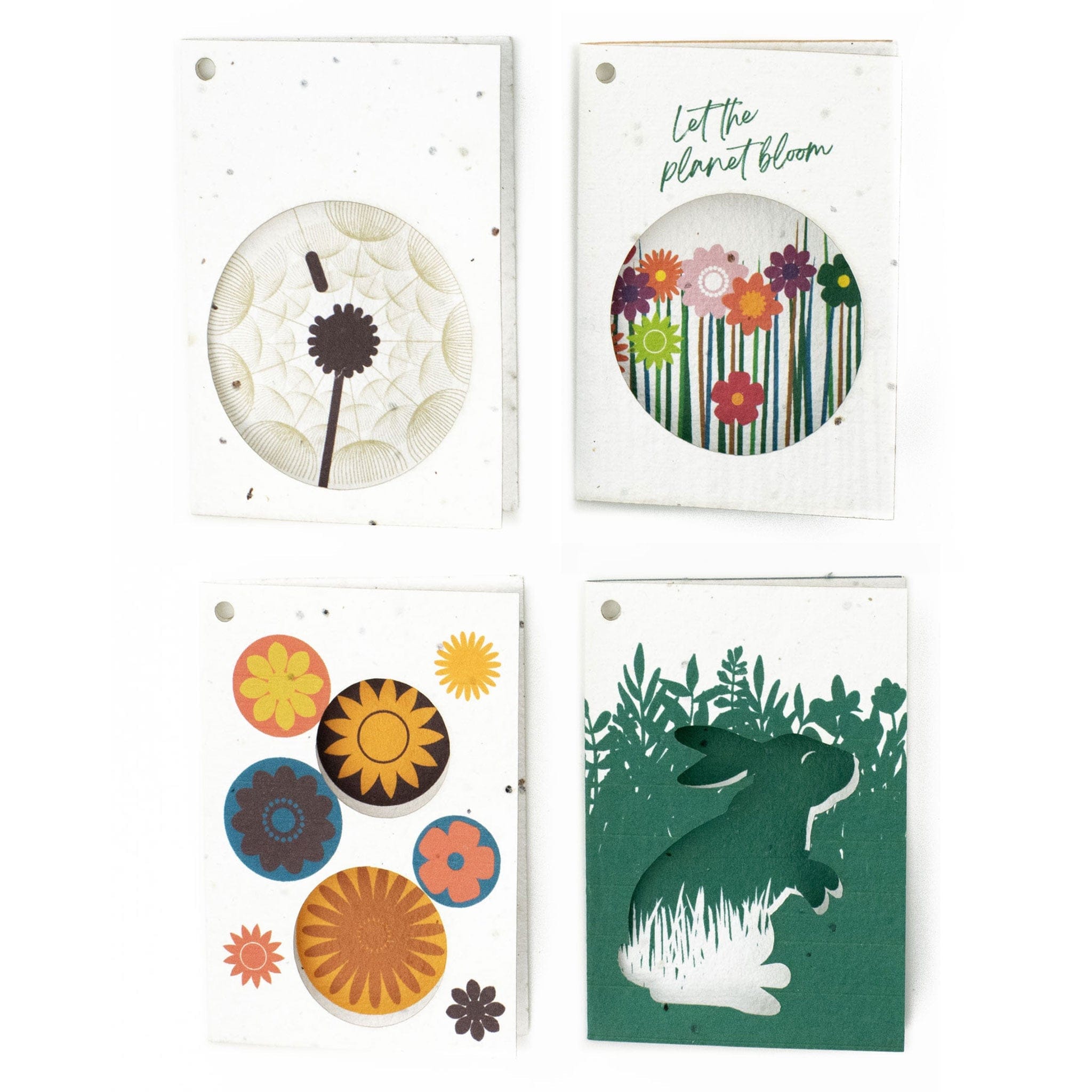 Rippotai Biglietti Auguri Pop up con piega Biglietti di Auguri in Carta Piantabile a Tema Primavera – Kit da 8