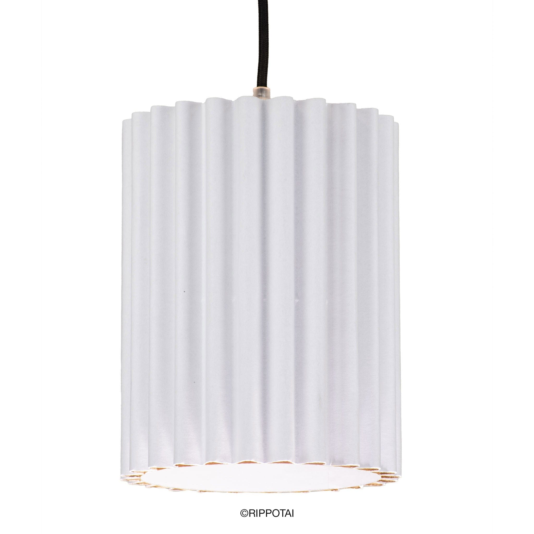 Rippotai Illuminazione Bianco Paralume per Lampada a Sospensione – Design Originale e Sostenibile_Wavepotai HIgh