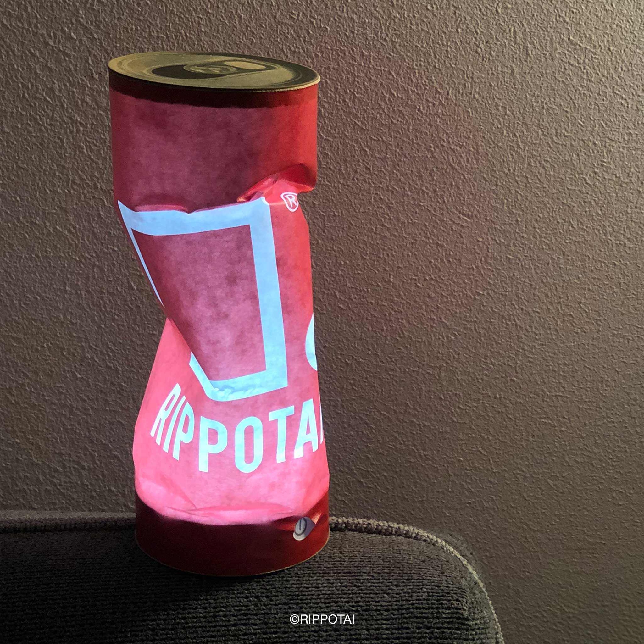 Rippotai Illuminazione Lampada LED ricaricabile ecologica – Kami Crushed can