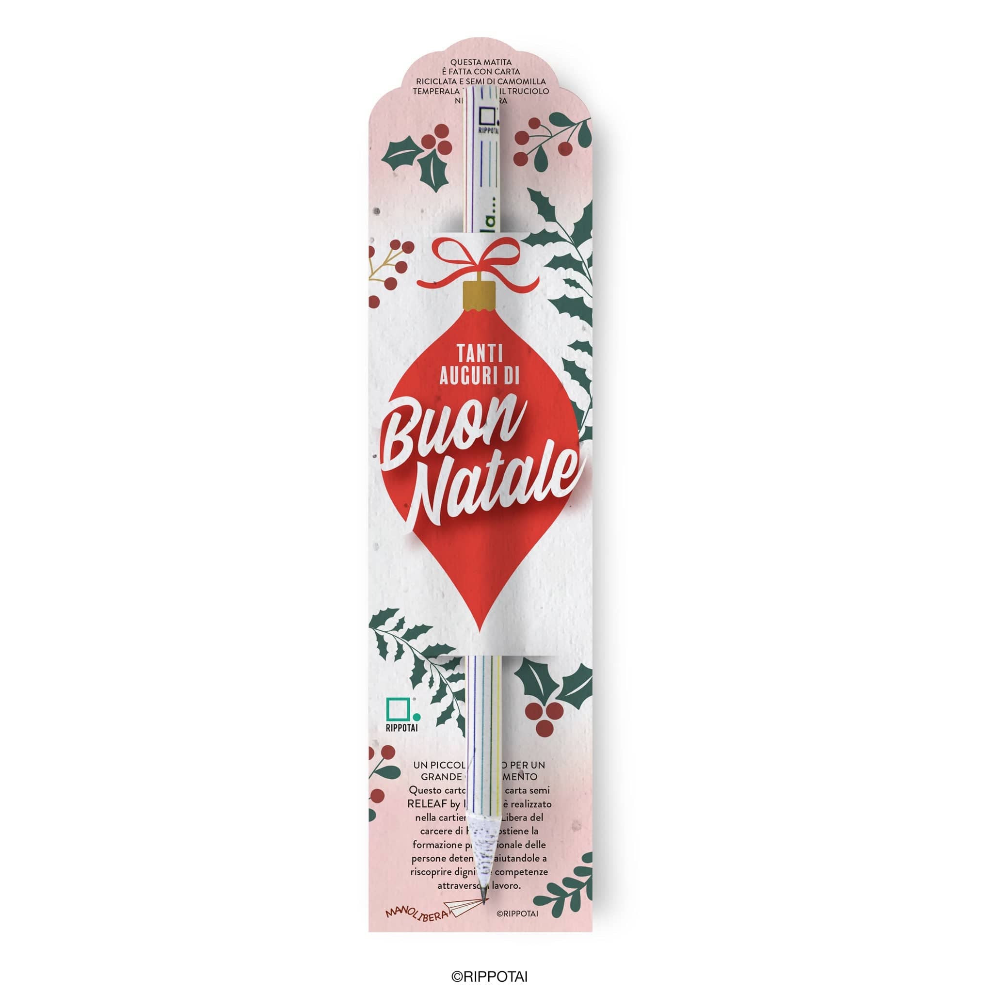 Rippotai Matite piantabili Matite Piantabili Natalizie con Semi di Camomilla – Kit da 2 in Carta solidale Releaf