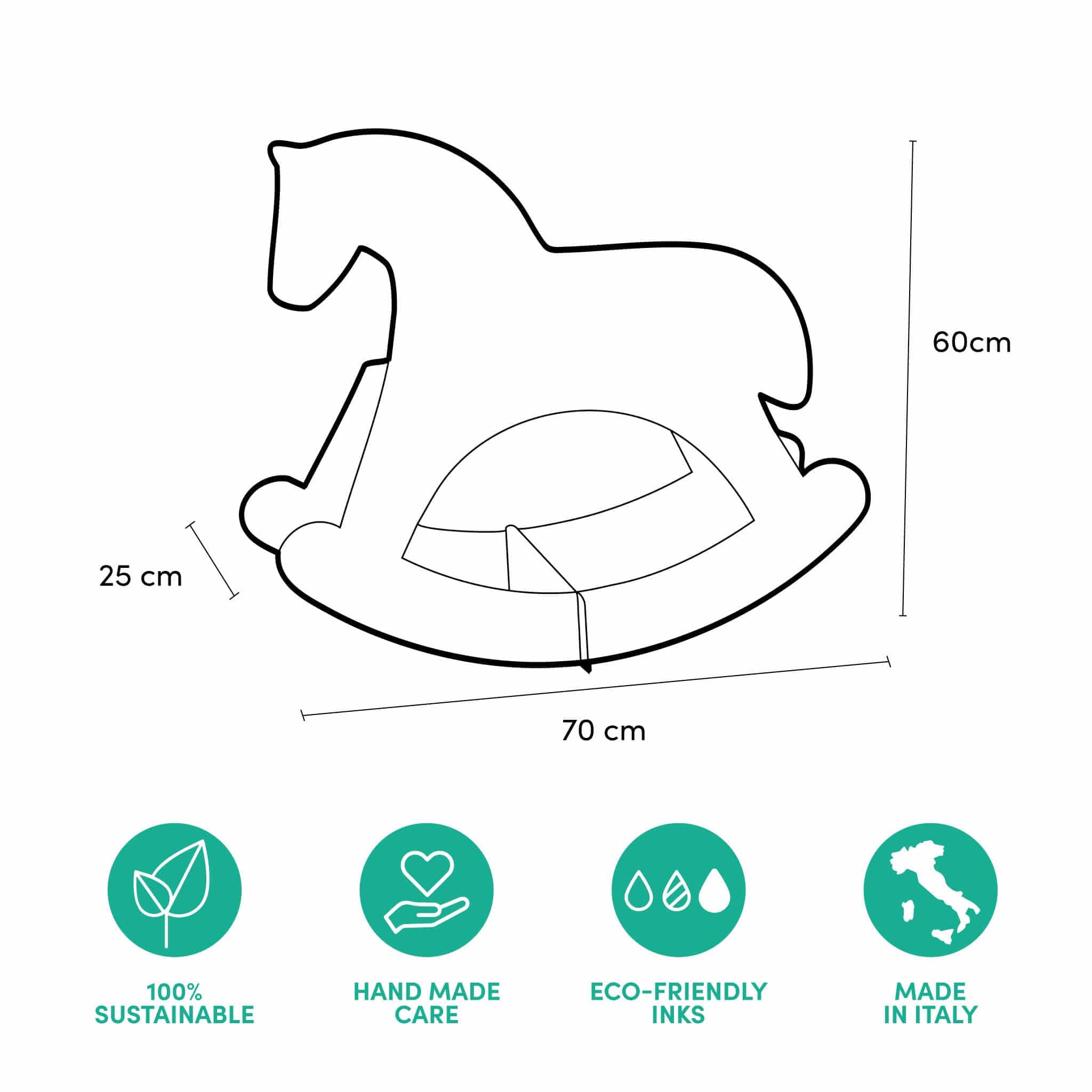 Rippotai Ornamenti natalizi Addobbi per Vetrine Natalizie – Cavallo a Dondolo Decorativo in Cartone