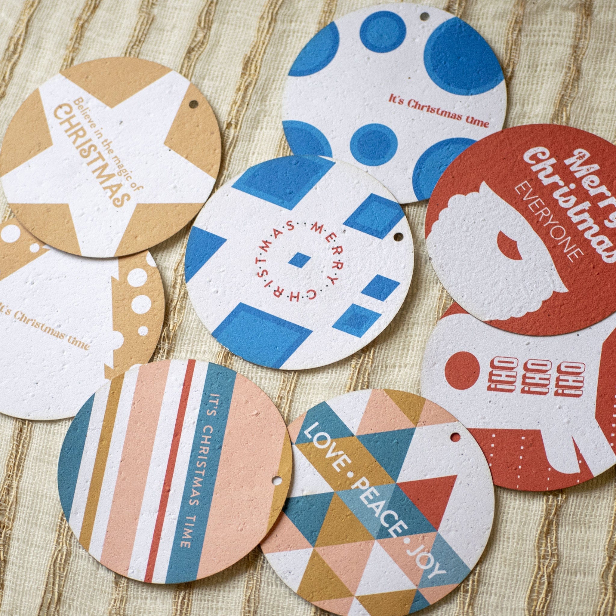 Rippotai Ornamenti natalizi Sottobicchieri e palline di Natale in carta semi