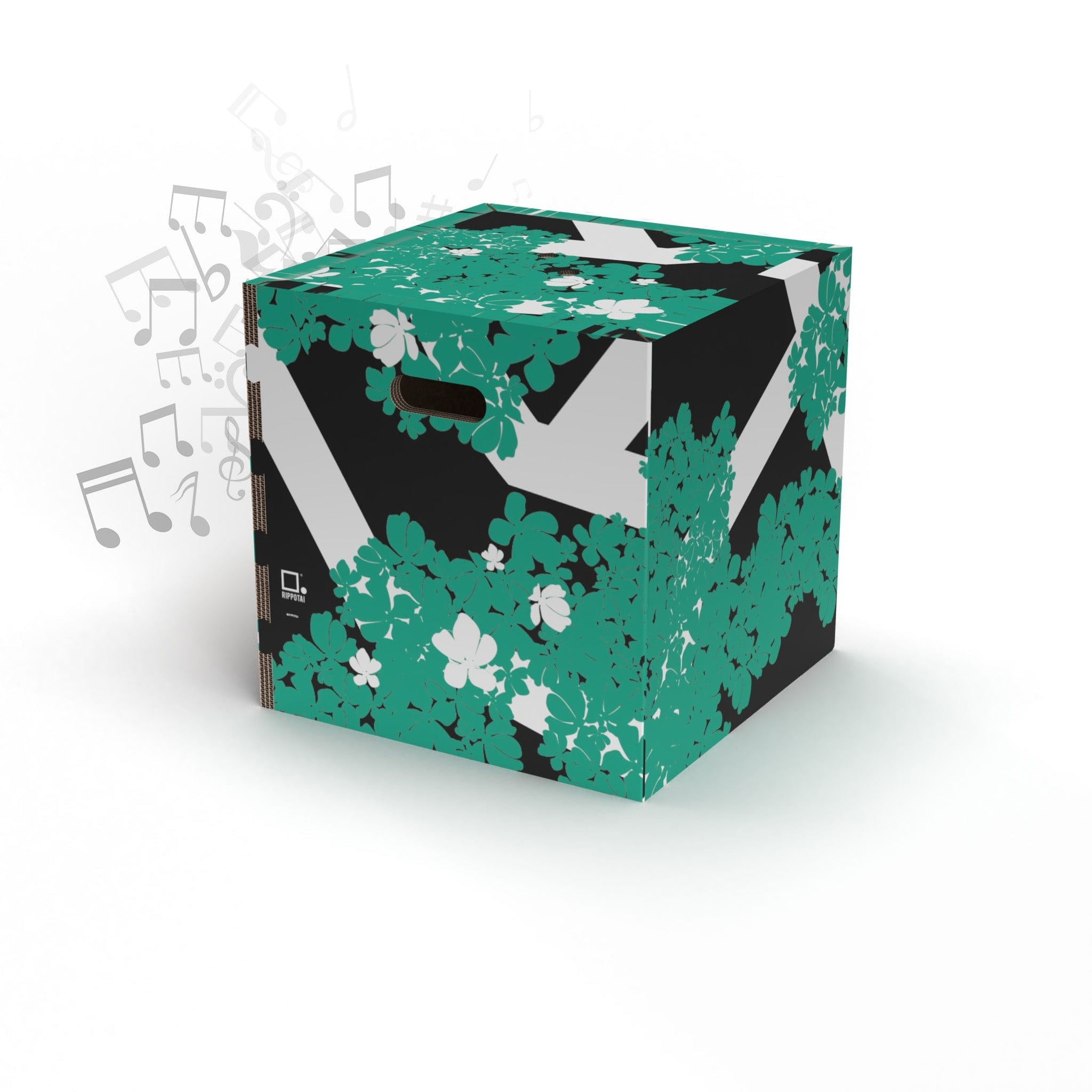 Rippotai Pouf musicale Verde Casse audio Bluetooth Soundpotai Hello Spring – Pouf di design