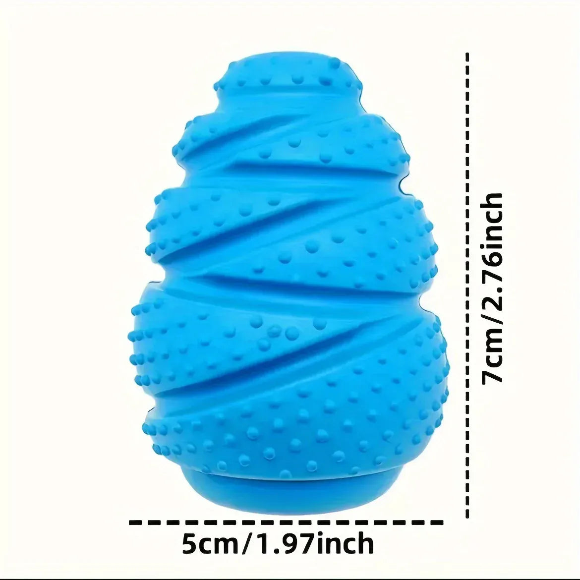 Trendzoy Durable Rubber Dog Chew Toy with Treat Dispenser-Interactive Puzzle Grenade Design for Mental Stimulation & Dental Health