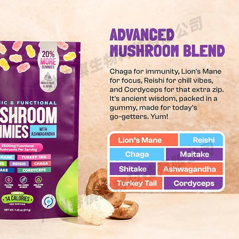 Trendzoy Package 1 Mushroom gummies boost immunity and maintain cardiovascular health