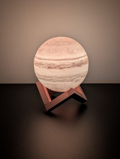 3D Heart Design Electronics Lampada Giove 3D - Lampada Luna Sistema Solare con Luce LED