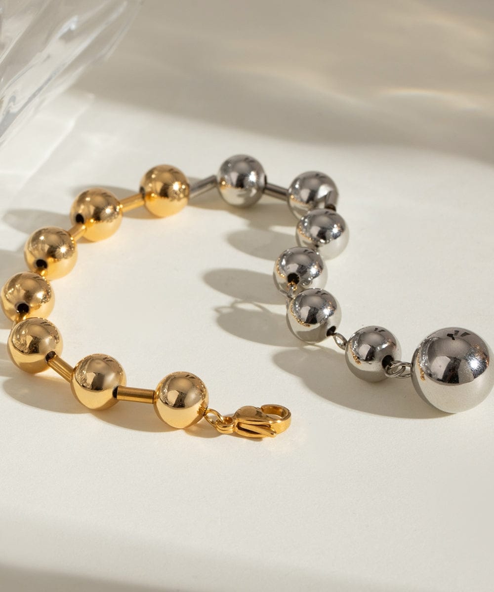 AV Gioielli Bracciale Bicolor Sfere