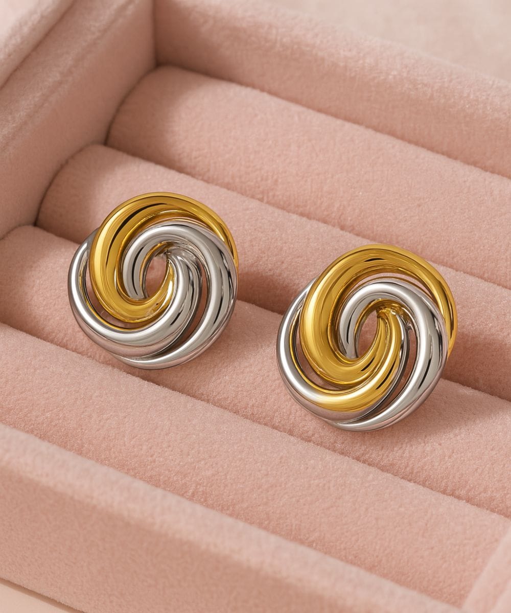 AV Gioielli Orecchino Bicolor Spiral