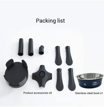 creatidrop Pet Supplies Adjustable Elevated Dog Bowl Stand - Anti-Slip Raised Pet Feeder for Medium &amp; Large Dogs