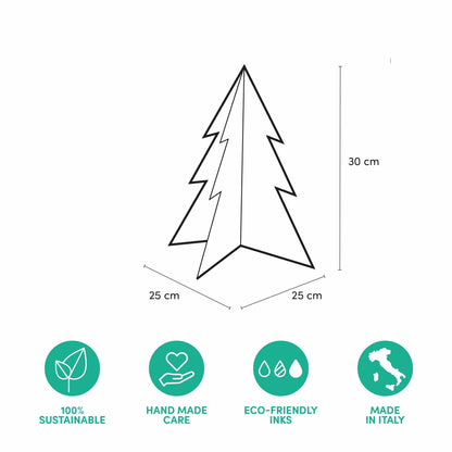 Rippotai Albero di Natale Albero di Natale piccolo di 30 cm in cartone ecologico