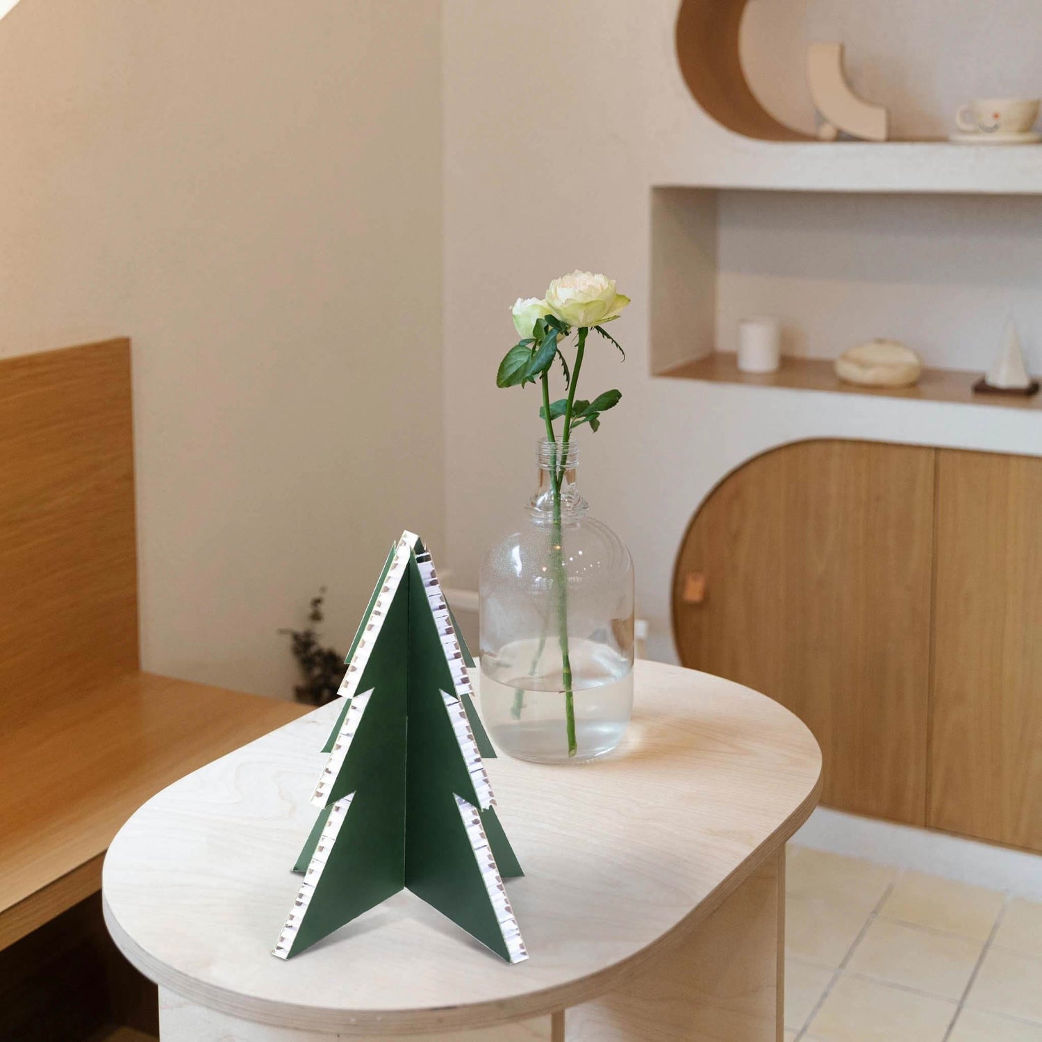 Rippotai Albero di Natale Albero di Natale piccolo di 30 cm in cartone ecologico