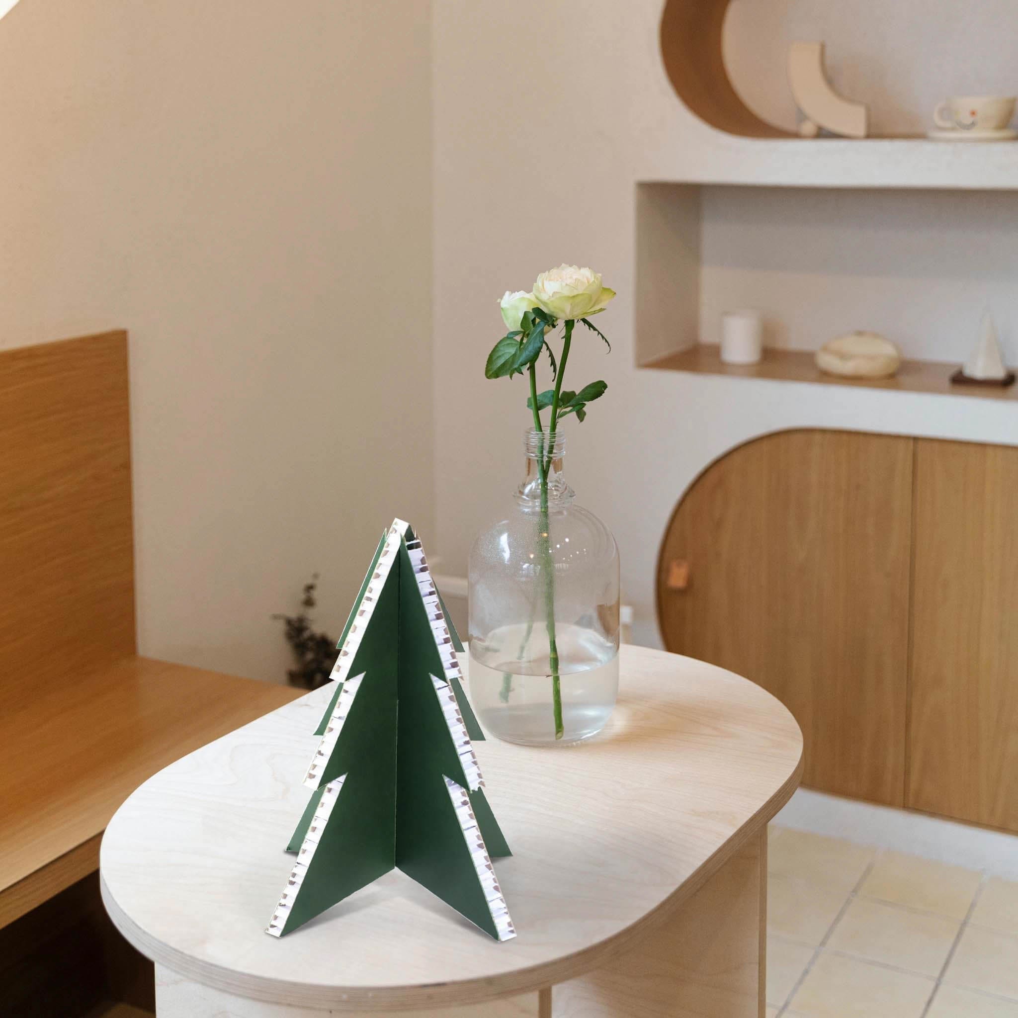 Rippotai Albero di Natale Albero di Natale piccolo di 30 cm in cartone ecologico