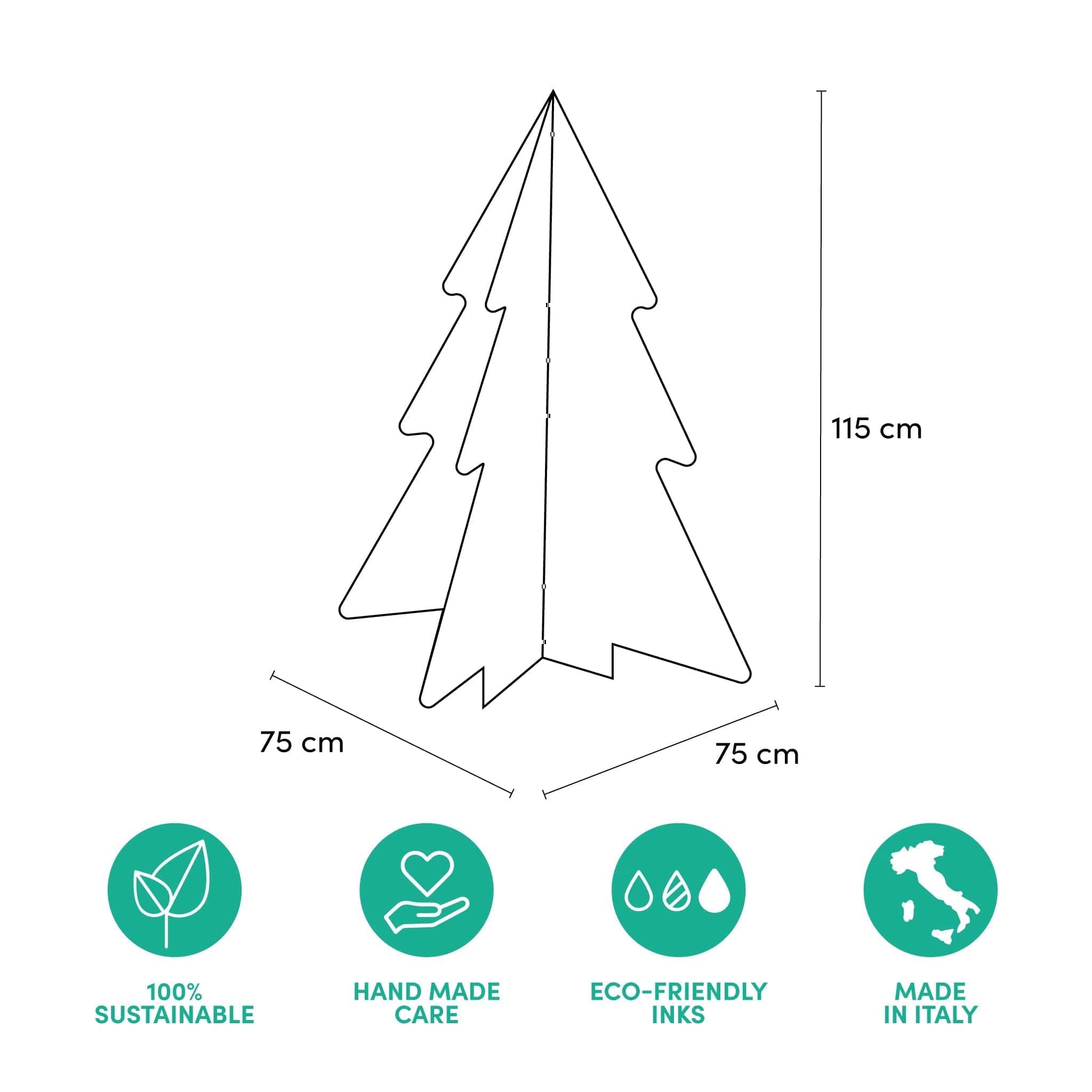 Rippotai Albero di Natale Albero Ecologico di Natale Glamour - Design Sostenibile | Rippotai
