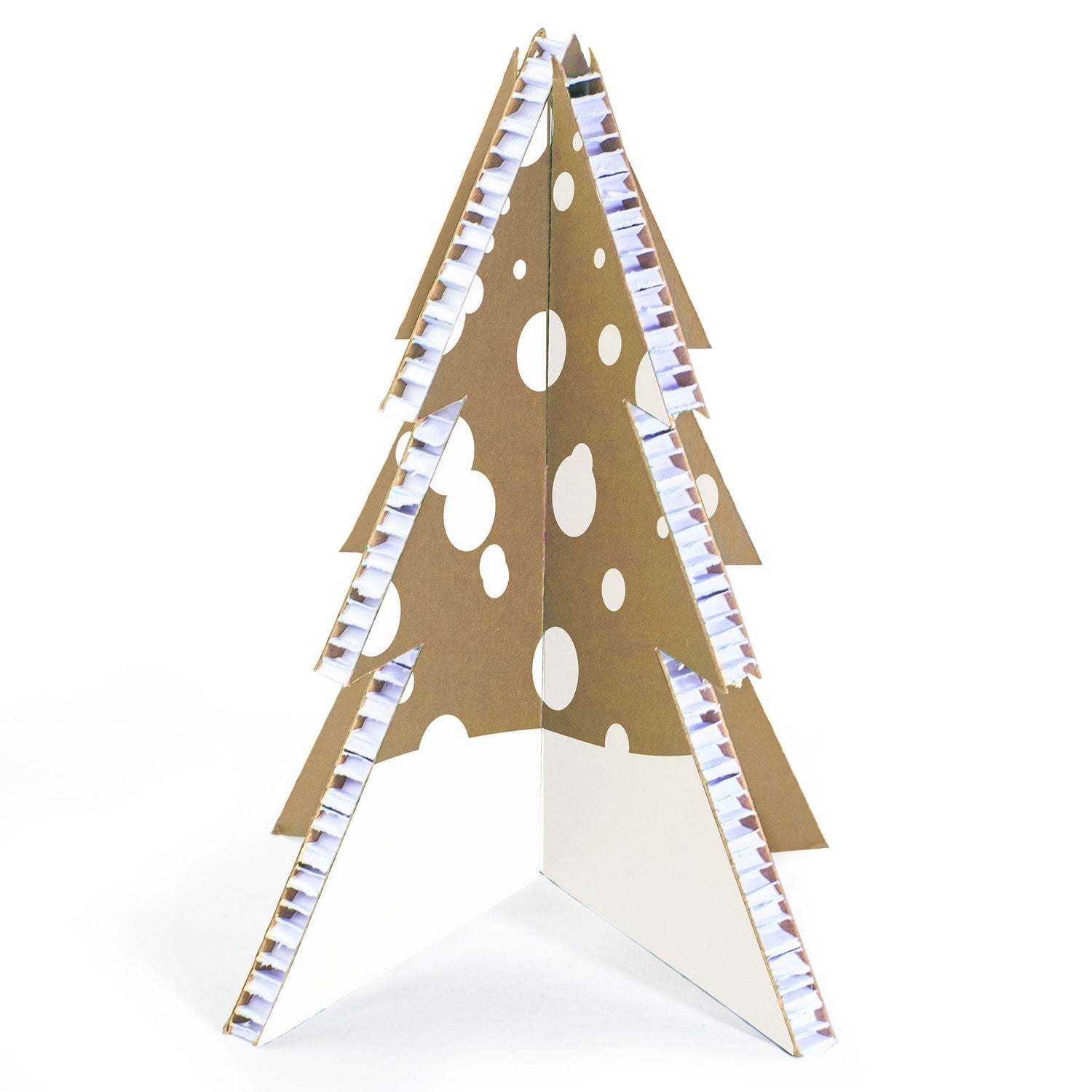 Rippotai Albero di Natale Decorazione bianca Albero di Natale piccolo di 30 cm in cartone ecologico