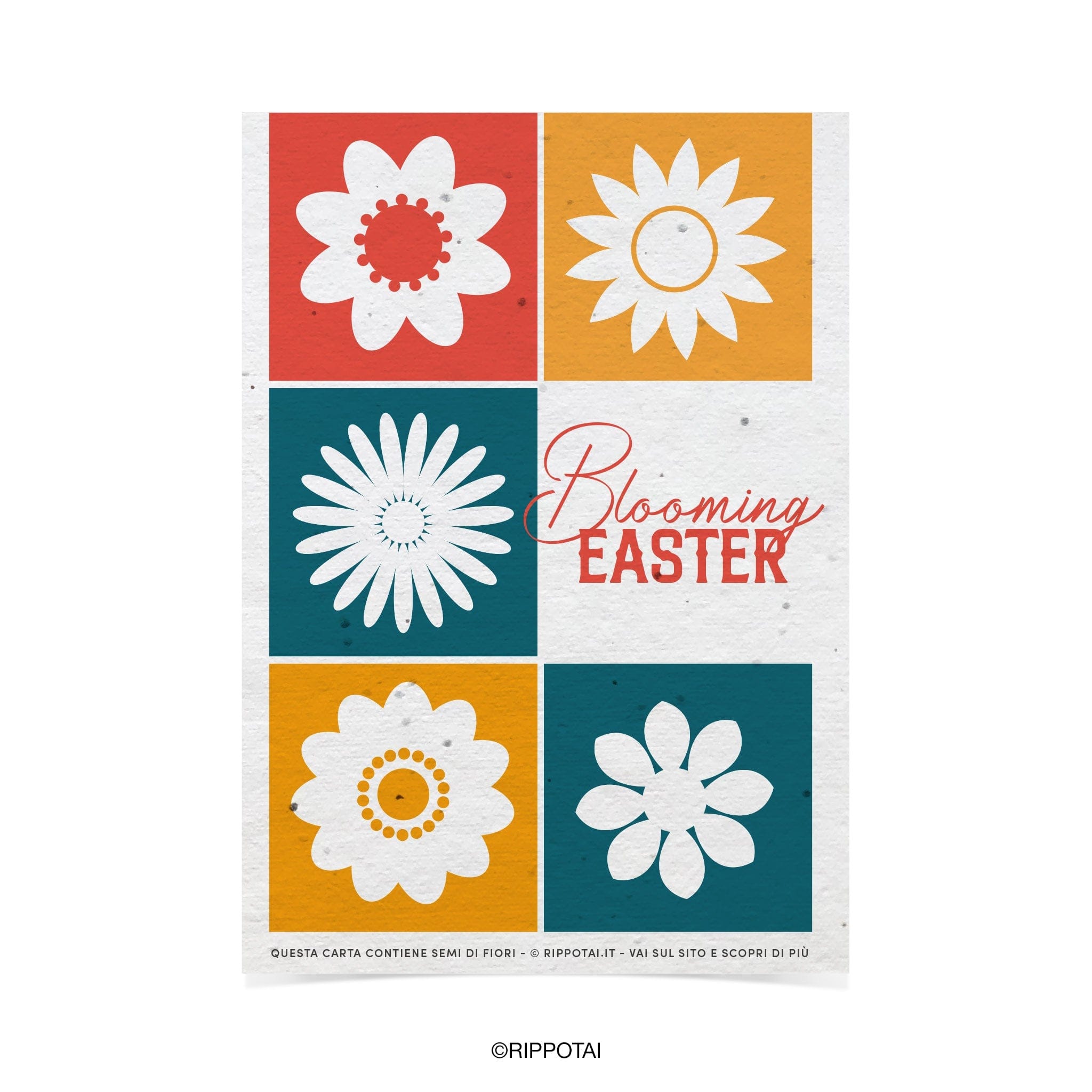 Rippotai Biglietti Auguri Biglietti di Auguri per Pasqua in Carta Piantabile Releaf – Kit da 8