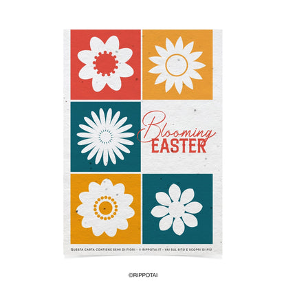 Rippotai Biglietti Auguri Biglietti di Auguri per Pasqua in Carta Piantabile Releaf – Kit da 8