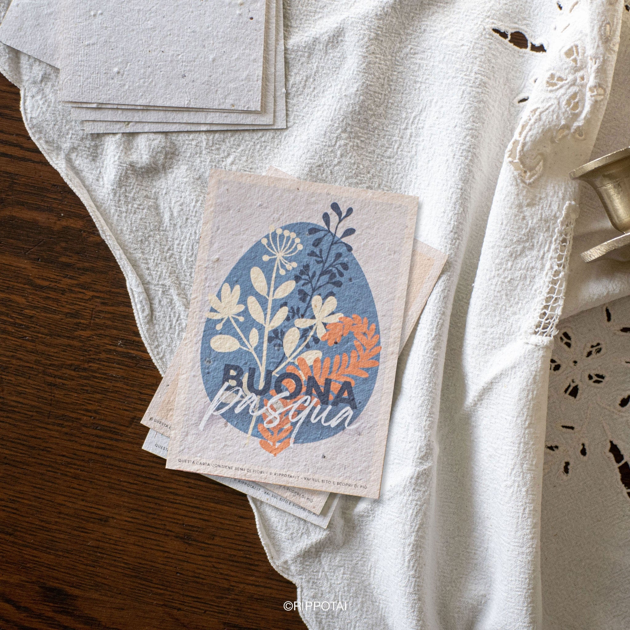 Rippotai Biglietti Auguri Biglietti di Auguri per Pasqua in Carta Piantabile Releaf – Kit da 8