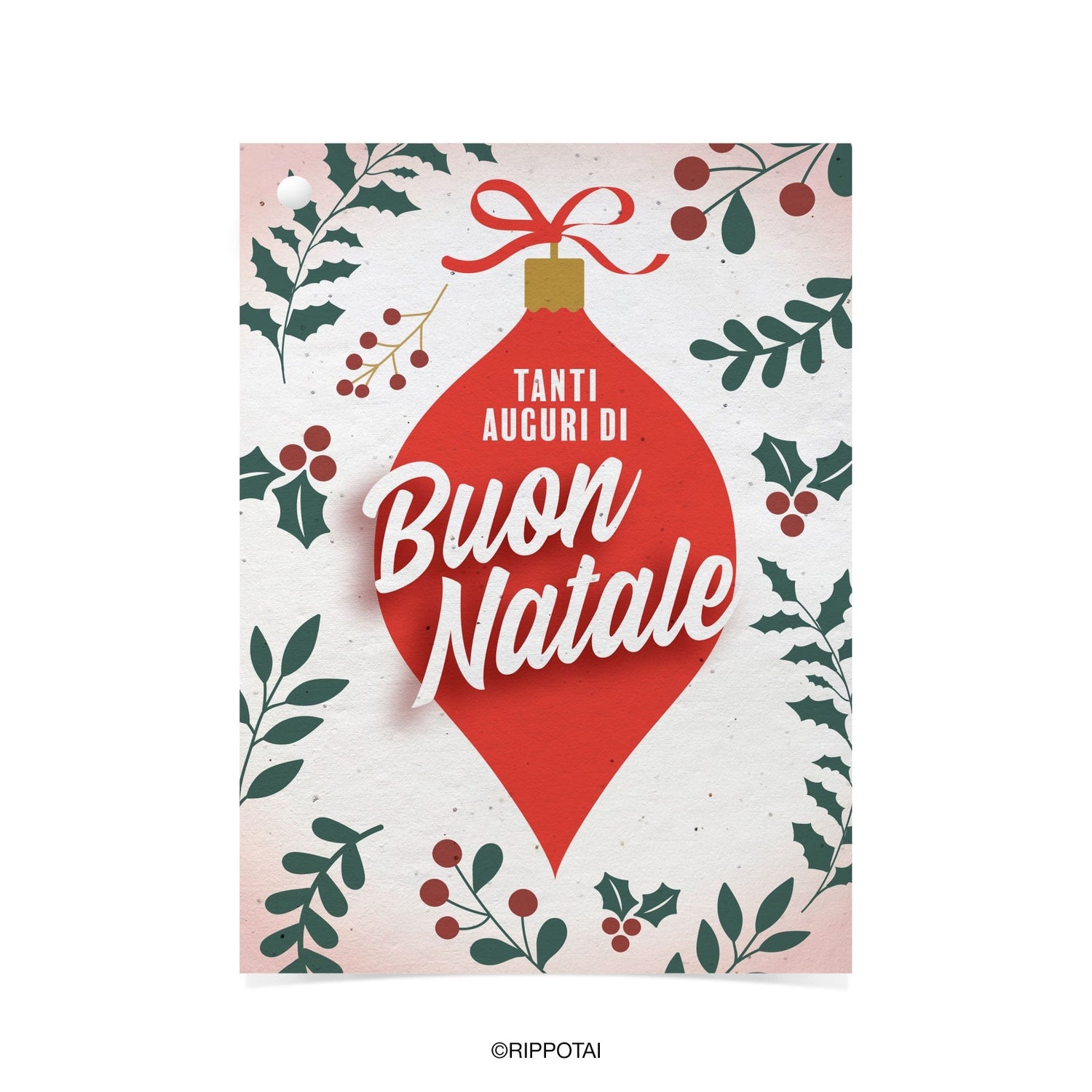 Rippotai Biglietti Auguri Biglietti Natalizi in Carta Semi - Regalo Solidale per un Pianeta Sostenibile