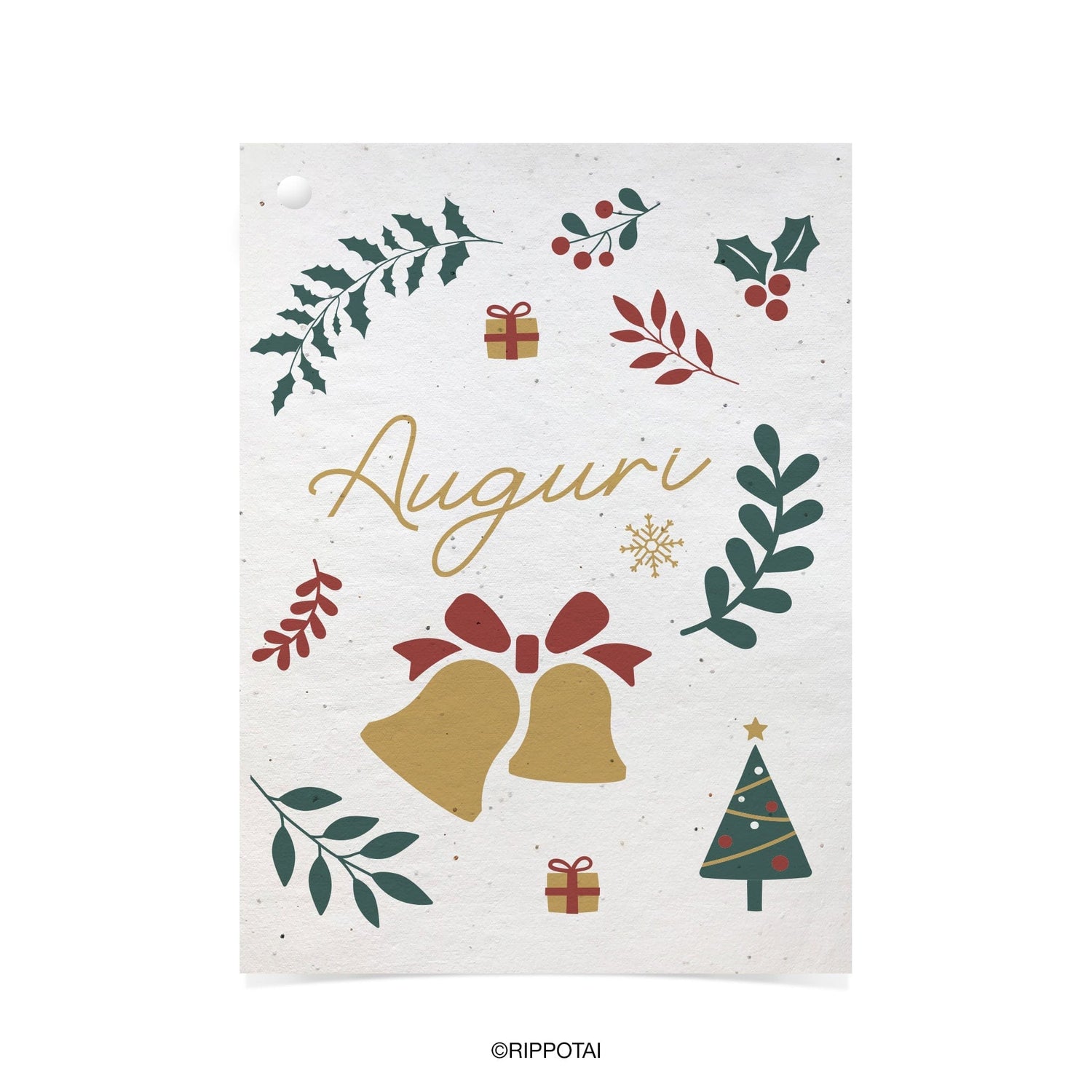 Rippotai Biglietti Auguri Biglietti Natalizi in Carta Semi - Regalo Solidale per un Pianeta Sostenibile