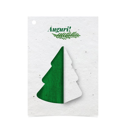 Rippotai Biglietti Auguri Pop up con piega Biglietti di Auguri di Natale in Carta Piantabile Releaf – Kit da 8