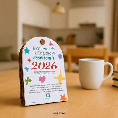 Rippotai Calendari Calendario da tavolo in carta piantabile – Il calendario delle parole essenziali Rippotai