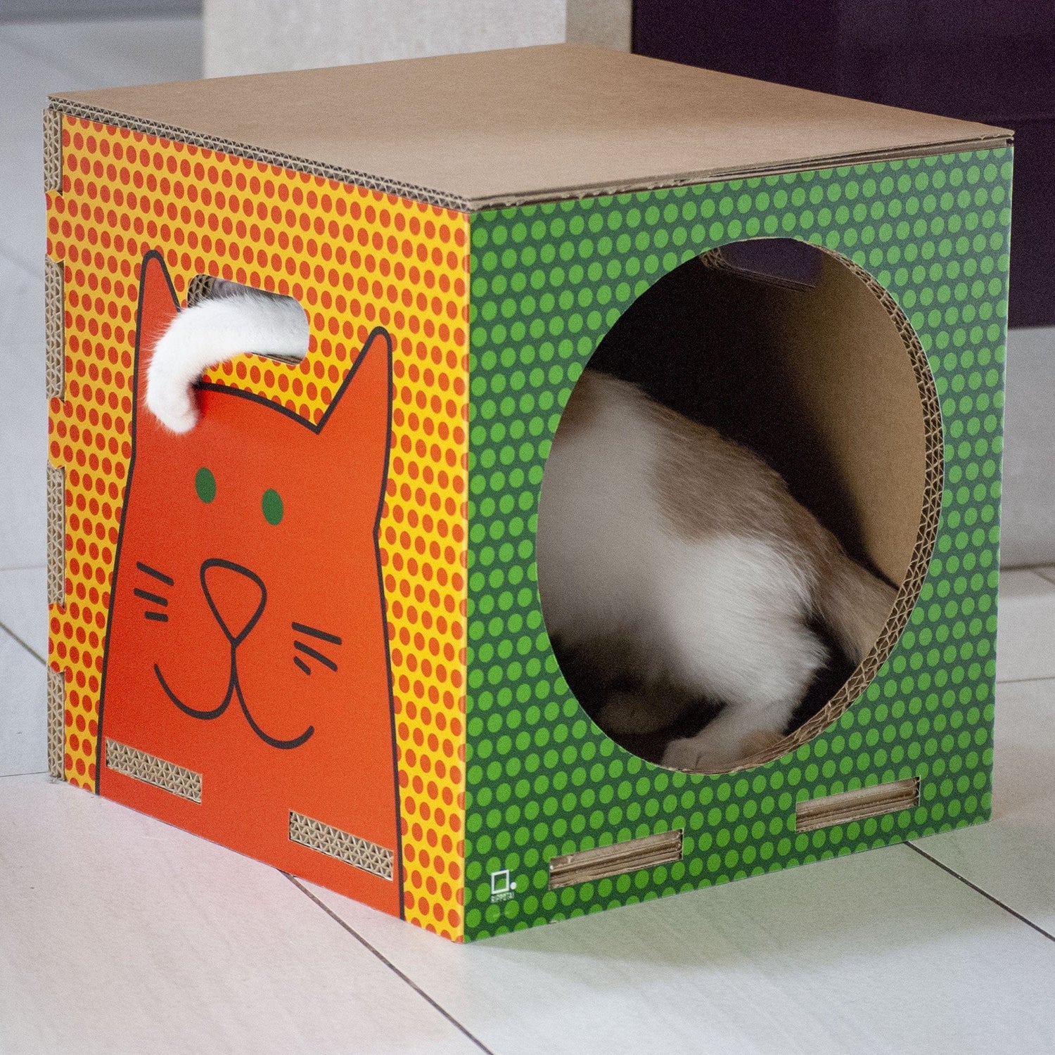 Rippotai Con copertura Cuccia per gatti eco-sostenibile Catpotai