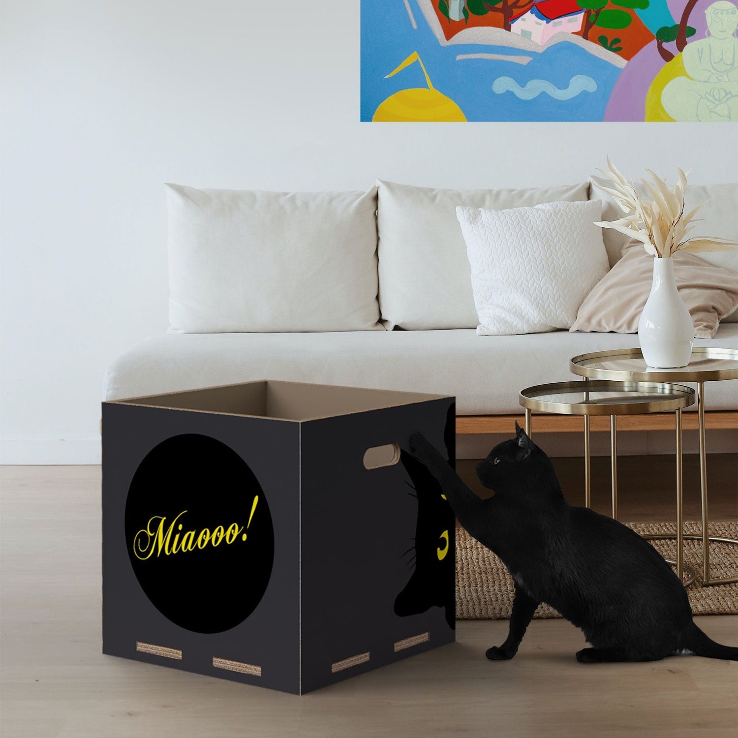 Rippotai Cuccia per gatti eco-sostenibile BlackCatpotai