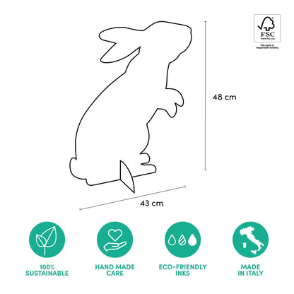 Rippotai Decorazioni vetrina Coniglietto pasquale in cartone per allestimento vetrine Pasqua