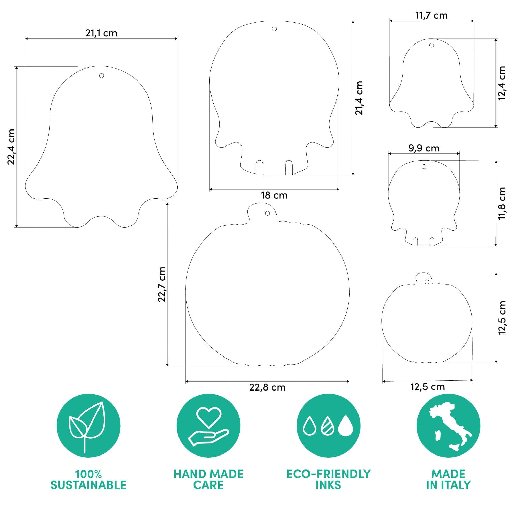 Rippotai Halloween Allestimento vetrine per Halloween con decorazioni ecologiche