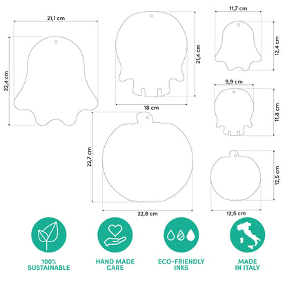 Rippotai Halloween Allestimento vetrine per Halloween con decorazioni ecologiche