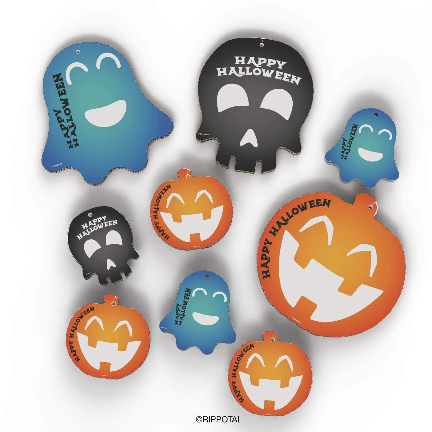 Rippotai Halloween Allestimento vetrine per Halloween con decorazioni ecologiche