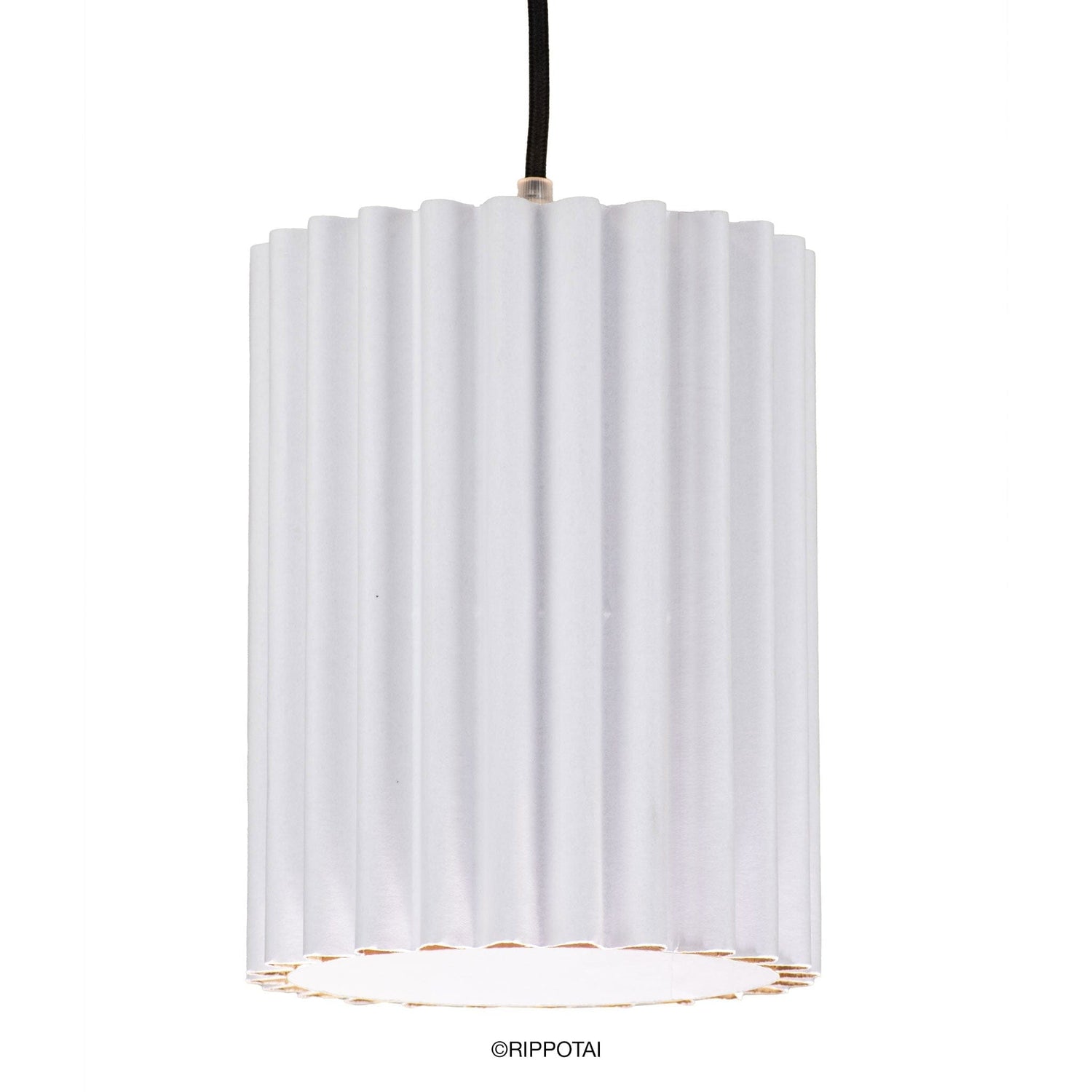 Rippotai Illuminazione Bianco Paralume per Lampada a Sospensione – Design Originale e Sostenibile_Wavepotai HIgh