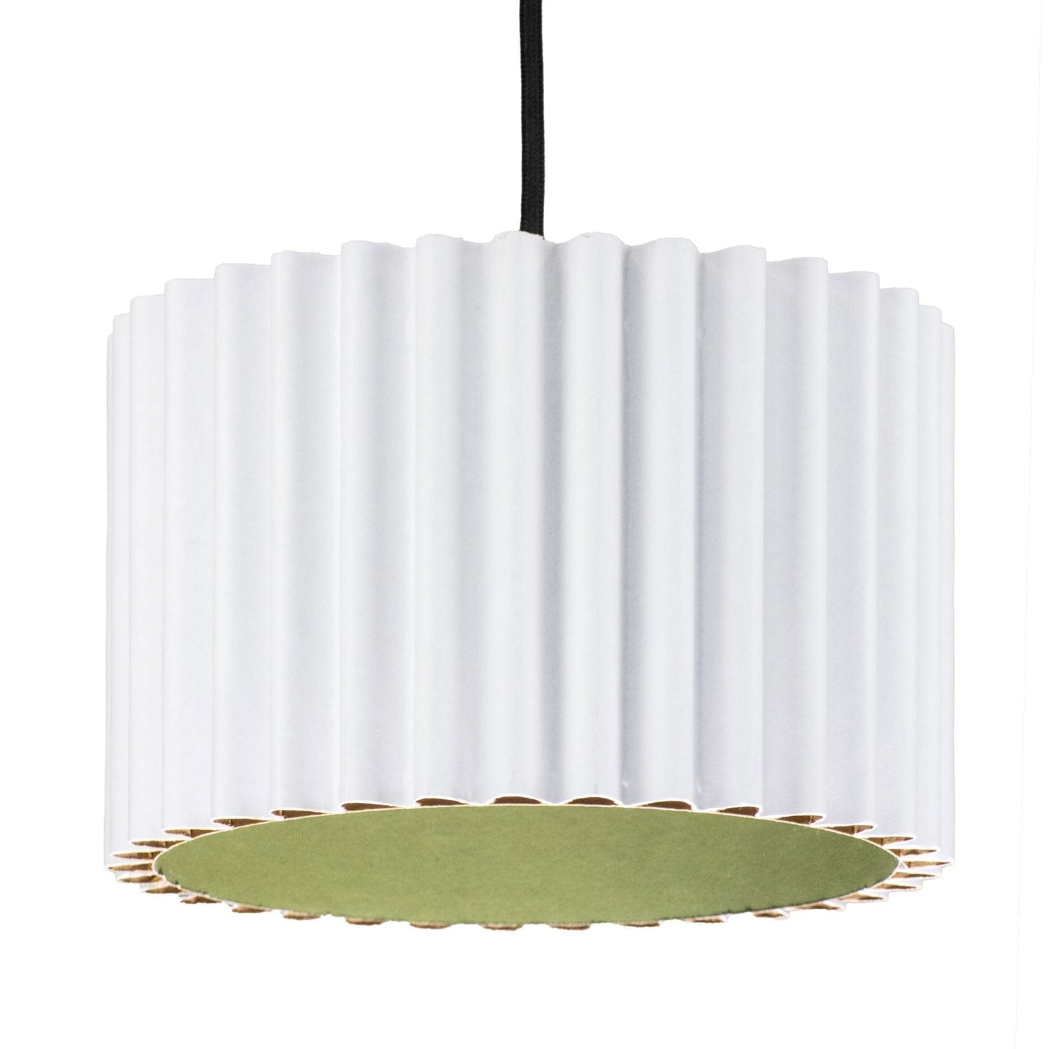 Rippotai Illuminazione Interno Verde Paralumi per Abat-jour – Design Creativo e Sostenibile -Wavepotai Medium