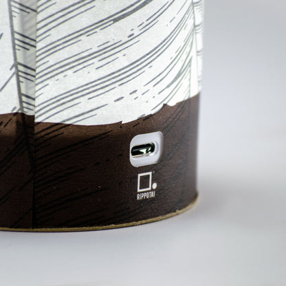 Rippotai Illuminazione Lampada LED ricaricabile ecologica in carta – Kami Jungle