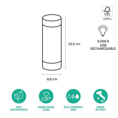 Rippotai Illuminazione Lampada LED ricaricabile ecologica in carta – Kami Jungle