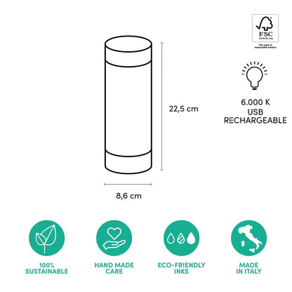 Rippotai Illuminazione Lampada LED ricaricabile ecologica in carta – Kami Luxury