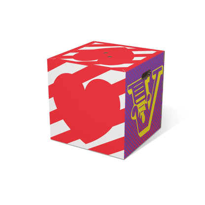 Rippotai Love / 33x33x33 Cassa audio per la cameretta Soundpotai – Pouf musicale inclusivo