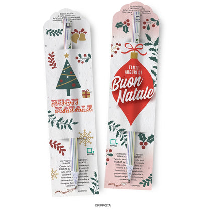 Rippotai Matite piantabili Matite Piantabili Natalizie con Semi di Camomilla – Kit da 2 in Carta solidale Releaf