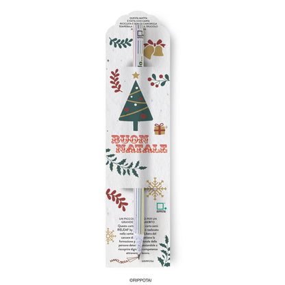 Rippotai Matite piantabili Matite Piantabili Natalizie con Semi di Camomilla – Kit da 2 in Carta solidale Releaf