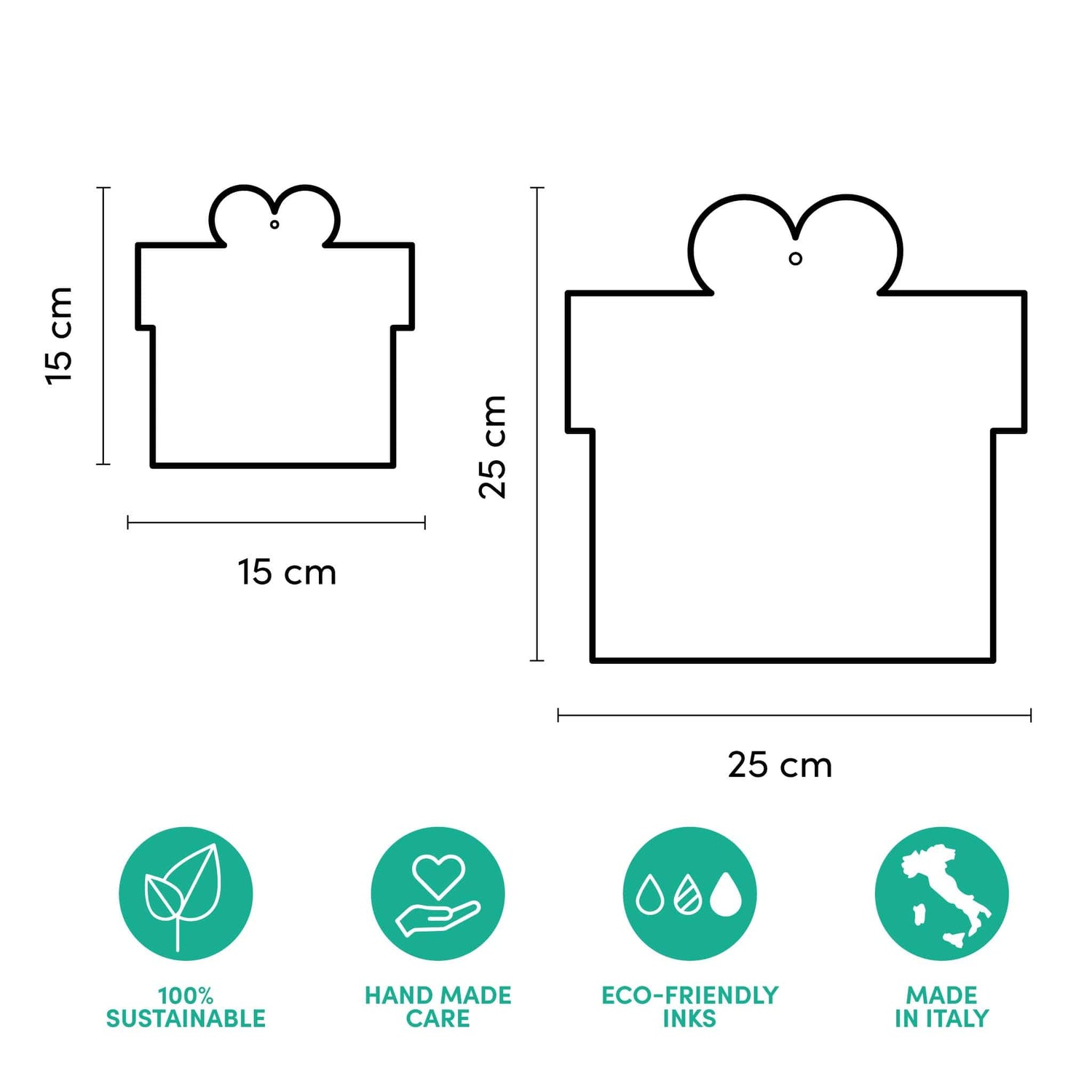 Rippotai Ornamenti natalizi Addobbi vetrine natalizie in cartone – Pacchetti Regalo (set da 4)