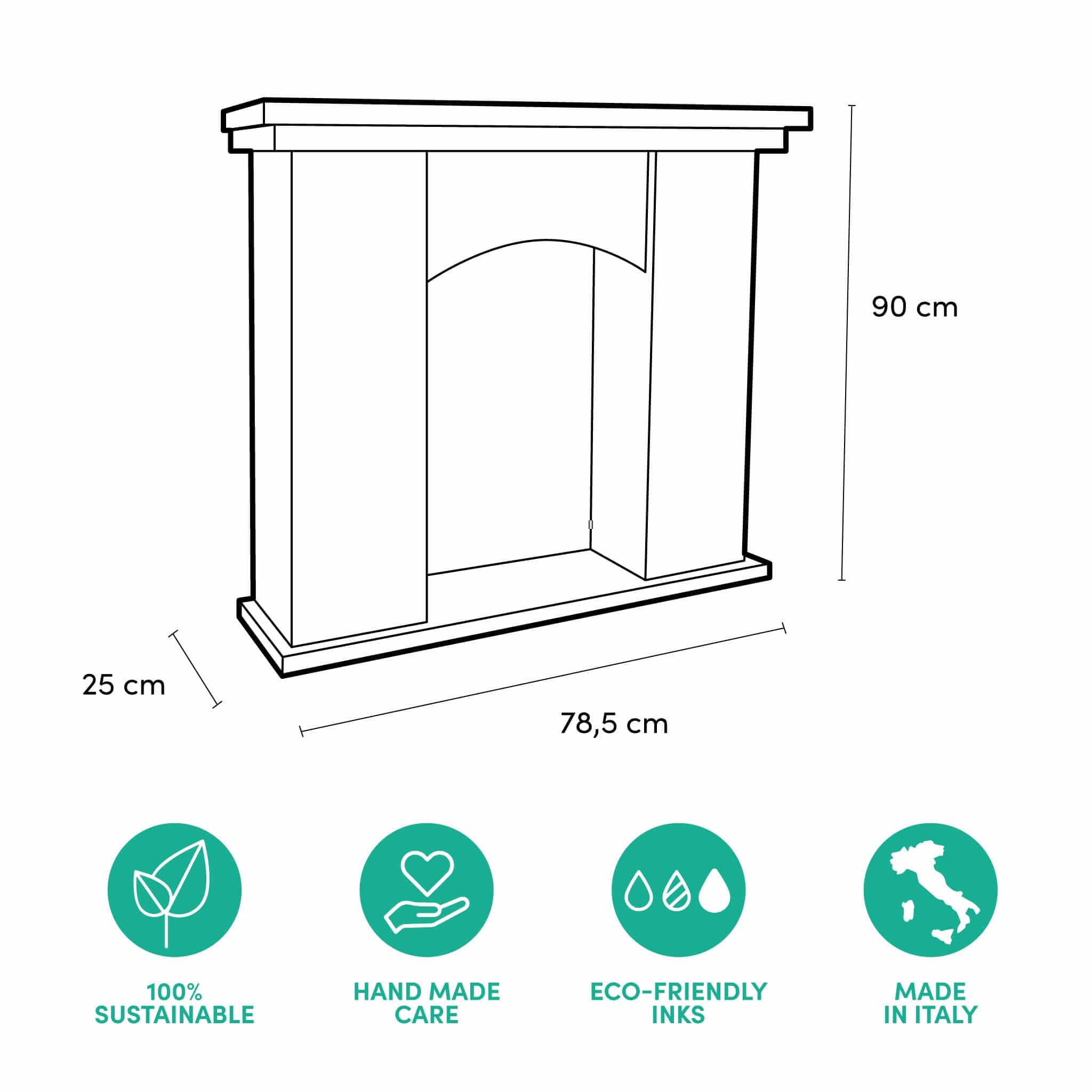 Rippotai Ornamenti natalizi Camino di cartone ecologico per vetrine natalizie