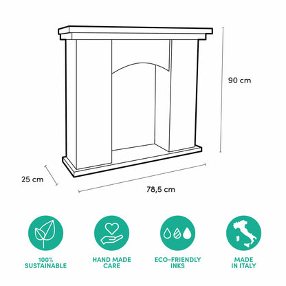 Rippotai Ornamenti natalizi Camino di cartone ecologico per vetrine natalizie
