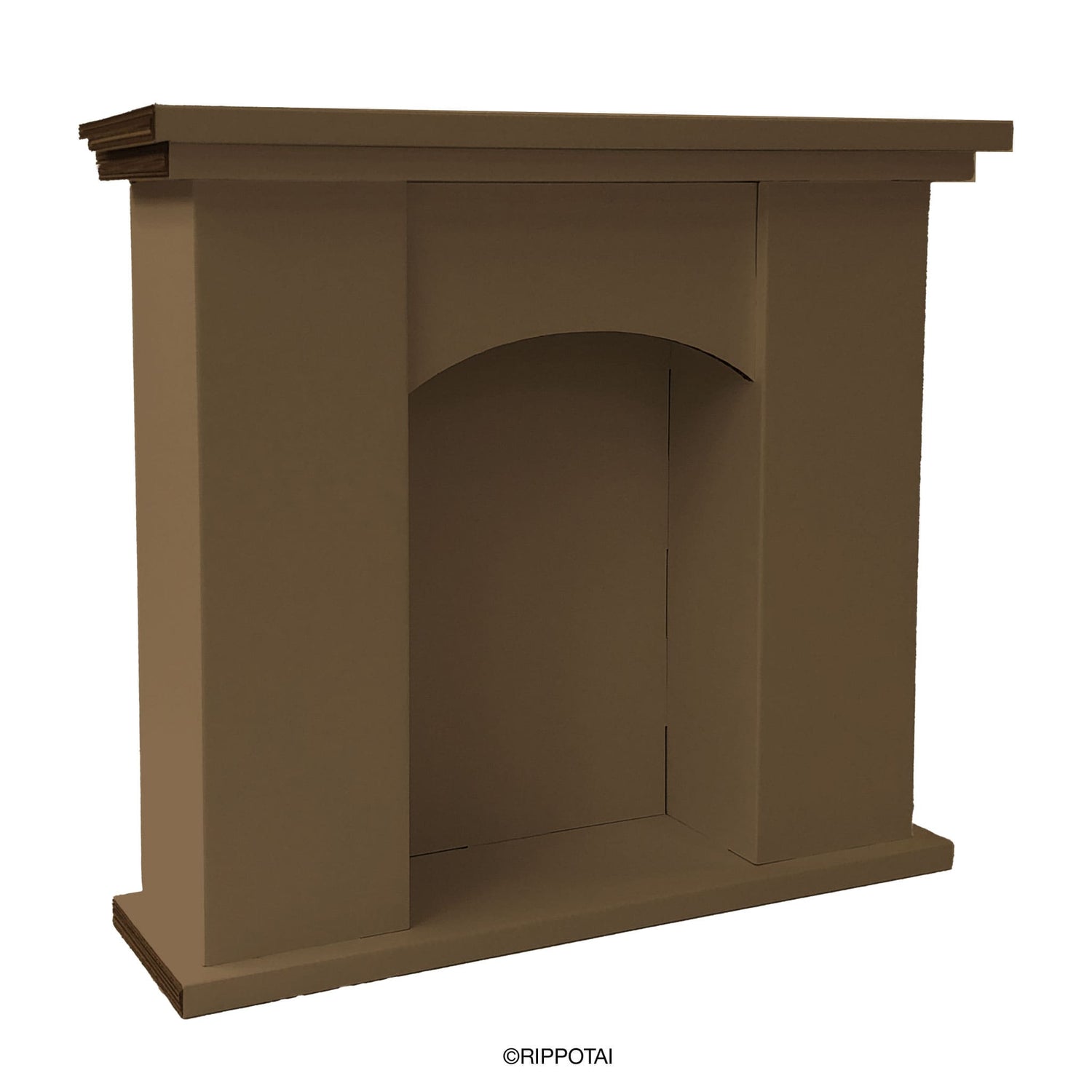 Rippotai Ornamenti natalizi Marrone Camino di cartone ecologico per vetrine natalizie