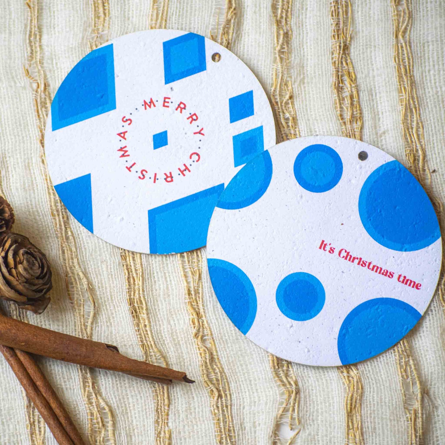 Rippotai Ornamenti natalizi Sottobicchieri e palline di Natale in carta semi