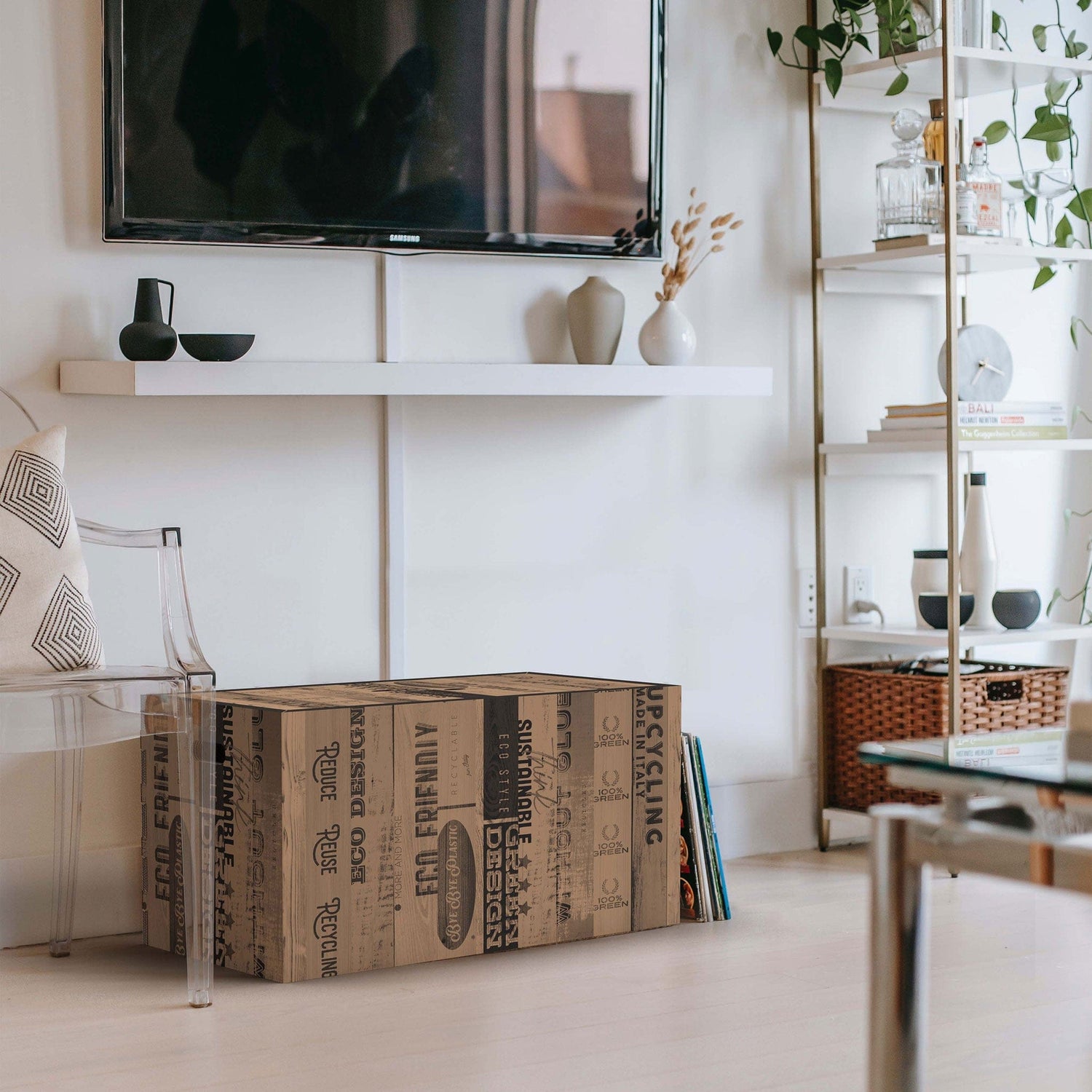 Rippotai Pouf musicale Casse audio per TV Soundpotai Large Edition – Pouf musicale 40×80×40