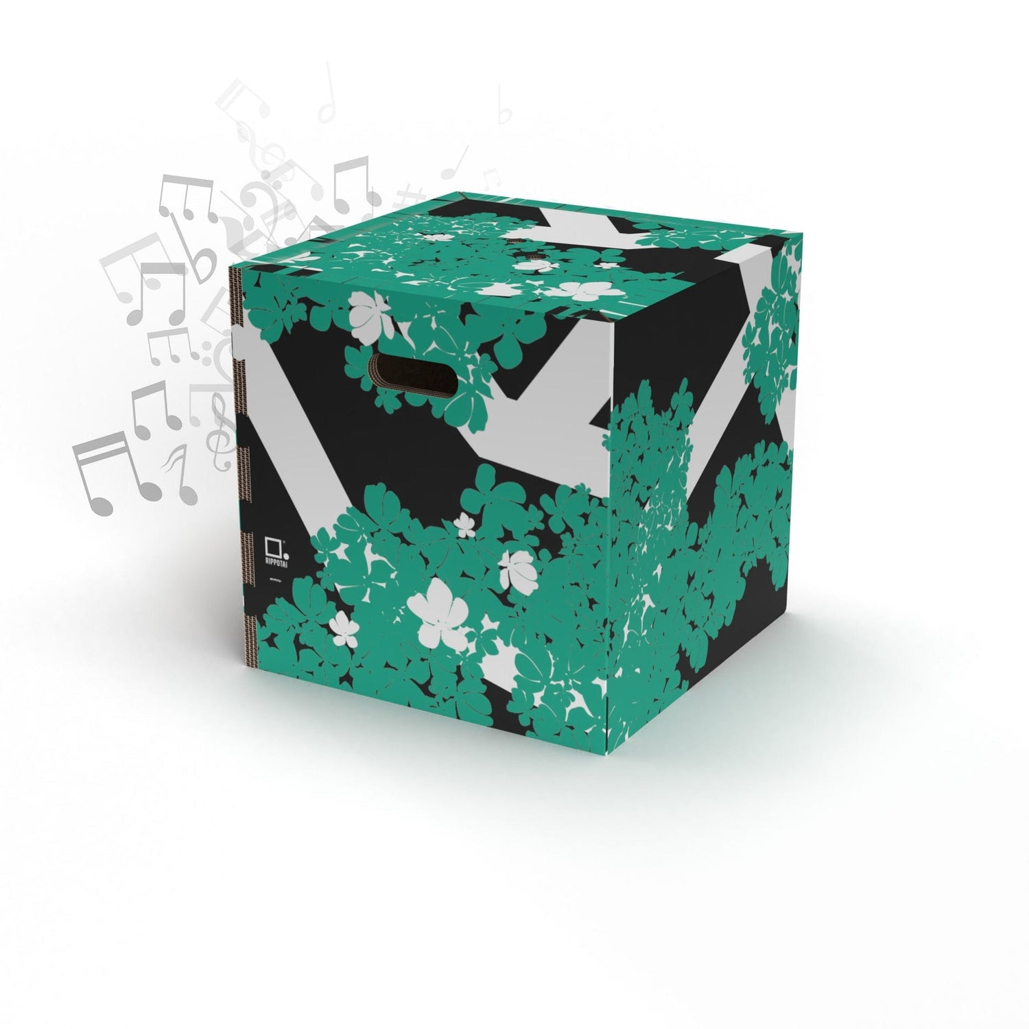 Rippotai Pouf musicale Verde Casse audio Bluetooth Soundpotai Hello Spring – Pouf di design