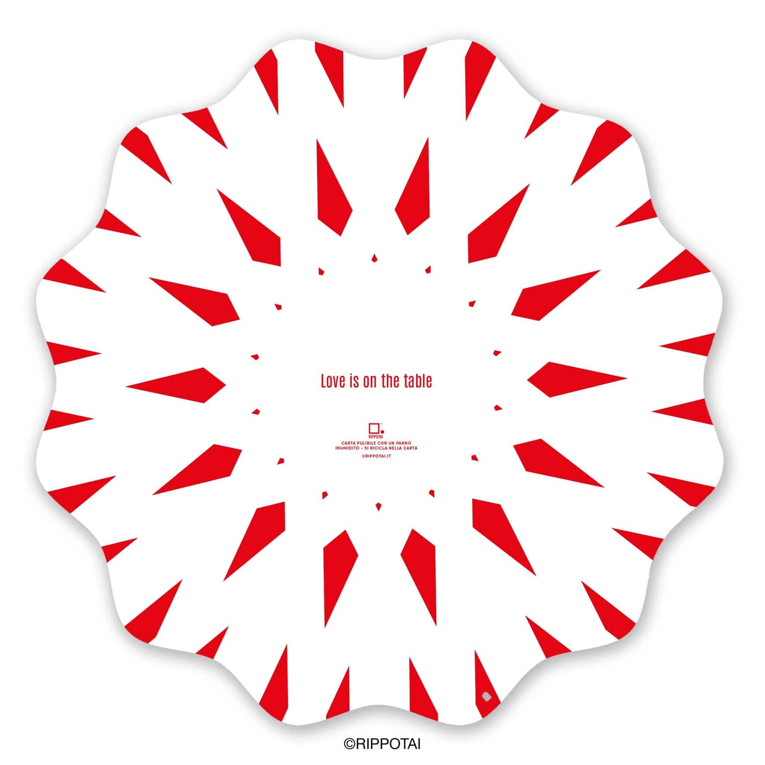 Rippotai Sottopiatti Sottopiatti Natalizi in carta ecologica pulibile – Set da 6 con 3 grafiche assortite