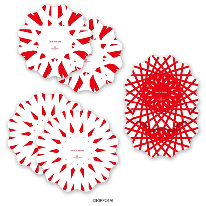 Rippotai Sottopiatti Sottopiatti Natalizi in carta ecologica pulibile – Set da 6 con 3 grafiche assortite